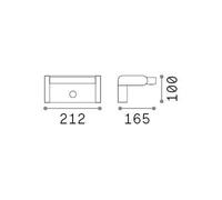 Ideal Lux LED aplique para exterior Swipe gris metal 3.000K