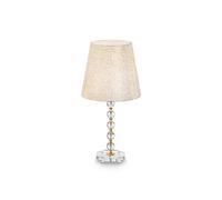 Ideal Lux Queen TL1 Big, Dorado, Metal, Cloruro de polivinilo, Dormitorio, IP20, Casquillo E27, 1 bombilla