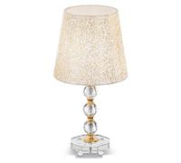 Ideal Lux Queen TL1 Mediano, Dorado, Metal, Cloruro de polivinilo, Dormitorio, IP20, Casquillo E27, 1 bombilla