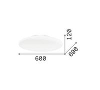 Ideal Lux Smarties plafón, cristal opal, Ø 60 cm