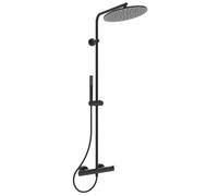 Ideal Standard A7589XG Ceratherm T125 - Sistema de ducha con termostato para ducha (30 cm de diámetro, manguera de ducha de 175 cm), color negro