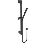 Ideal Standard Idealrain - Conjunto de ducha, barra y flexo, negro seda A7616XG