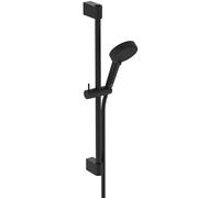 Ideal Standard Alero RENO set de ducha con barra de 640 mm - Negro Mate | Combinación de ducha de ahorro de agua con barra de 640 mm, dos tipos de chorro, flexo ducha Idealflex 1750 mm, BE178XG