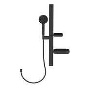 Ideal Standard ALU+ - Conjunto de alcachofa de ducha, barra y manguera, 2 chorros, negro seda BD586XG