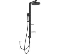 Ideal Standard Alu+ conjunto de ducha a pared con rociador con efecto lluvia negro BD585XG