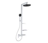Ideal Standard ALU+ - Conjunto de ducha con grifo, diámetro 26 cm, 2 chorros, plata BD584SI