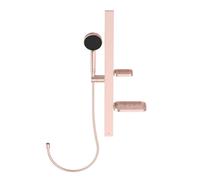 Ideal Standard Idealrain Alu+ Kit de ducha con barra, Cabezal de ducha con ahorro de agua, dos tipos de chorro (SilkRain y Rain) y bandejas ajustables - Rosa (349x157x600 mm)