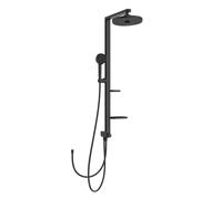 Ideal Standard ALU+ - Conjunto de ducha sin grifo, diámetro 26 cm, 2 chorros, negro seda BD585XG