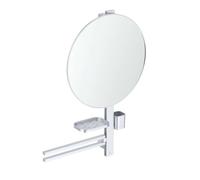 Ideal Standard ALU+ - Espejo con toallero, estante y vaso para cepillos y pasta de dientes, plateado BD587SI