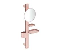 Ideal Standard ALU+ - Espejo cosmético con estante y vaso para cepillos y pasta de dientes, rosado BD589RO
