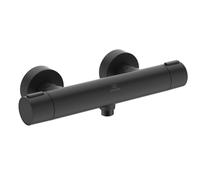 Ideal Standard ALU+ - Grifo termostático de ducha, negro seda BD582XG