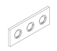 Ideal Standard Archimodule - Roseta de cubierta de 3 orificios 100 x 266 mm, cromo A963732AA