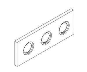 Ideal Standard Archimodule - Roseta de cubierta de 3 orificios 100 x 266 mm, cromo A963732AA