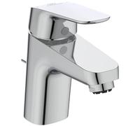 Ideal Standard B1838AA Ceraflex - Grifo de lavabo con desagüe de baja presión, grifo de baño con caño y grifo mezclador para fregadero de ahorro de agua, cromado