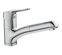 Ideal Standard Grifo de cocina de pie Ceraflex BC143AA monomando, ducha extraíble, cromo