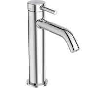 Ideal Standard BD760AA Ceraline Nuovo - Grifo de lavabo sin desagüe, base extendida, grifo de baño con caño, grifo mezclador para lavabo, ahorro de agua, BlueStart, cromado
