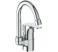 Ideal Standard Cerabase - Grifo de lavabo, con desagüe, Click-Clack, Blue Start, cromo BC837AA