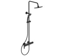 Ideal Standard Cerafine O - Conjunto de ducha con grifo, 20 cm, 1 chorro, negro BC750XG