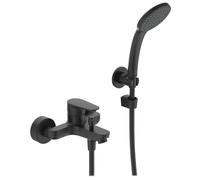 Ideal Standard Cerafine O - Grifo de pared para bañera con accesorios, negro BC706XG