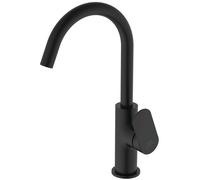 Ideal Standard Ceralife O - Grifo de lavabo, con caño giratorio y desagüe Click-Clack, negro seda BE016XG