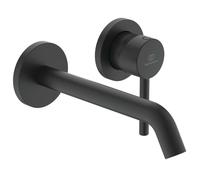 Ideal Standard CeraLine - Grifo empotrado de lavabo, instalación de 2 orificios, negro A6938XG
