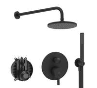 Ideal Standard - Ceraline Kit de ducha con parte interior y exterior, negro seda