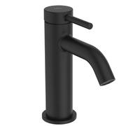 Ideal Standard - Ceraline, grifo monomando baño, grifo lavabo con cartucho FirmaFlow, sin barra de control ni desagüe, sistema BlueStart, Easyfix, negro seda