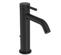Ideal Standard BD847XG Ceraline Nuovo - Grifo de lavabo con desagüe, grifo de baño con caño para lavabo, ahorro de agua, color negro (Silk Black)