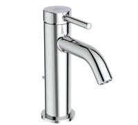 Ideal Standard BD846AA Ceraline Nuovo - Grifo de lavabo con desagüe, grifo de baño con caño para lavabo, ahorro de agua, cromado