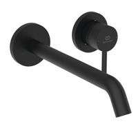 Ideal Standard BD848XG Ceraline Nuovo - Grifo de pared para lavabo de pared con caño, grifo mezclador para ahorro de agua, color negro