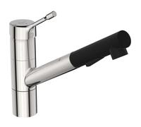 Ideal Standard Ceralook - Grifo de cocina con ducha extraíble, BlueStart, acero inoxidable BC297GN