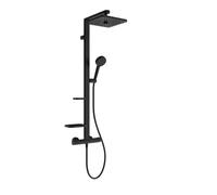 Ideal Standard Ceratherm ALU+ - Conjunto de ducha con termostato, 26x26 cm, 2 chorros, negro sedoso BE210XG