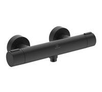 Ideal Standard Ceratherm Alu+ Monomando ducha exterior, Fabricado con un 100% de aluminio reciclado, ahorra agua y energía, función de termostato - Negro Mate (292x105x72 mm)