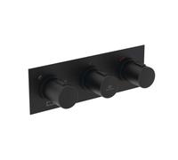 Ideal Standard Ceratherm C100 - Grifo termostático empotrado de ducha para 3 aparatos, con cuerpo, negro sedoso A7664XG