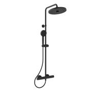 Ideal Standard CeraTherm - Conjunto de ducha con termostato, diámetro 26 cm, 2 chorros, negro seda A7210XG