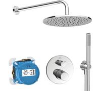 Ideal Standard Ceratherm conjunto de ducha empotrado con termostato con rociador con efecto lluvia cromo A7573AA