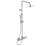 Ideal Standard CeraTherm - Conjunto de ducha T100 con termostato, 20 cm, 3 chorros, cromo A7240AA