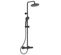 Ideal Standard CeraTherm - Conjunto de ducha T25 con termostato, 20 cm, 1 chorro, negro A7545XG