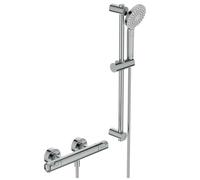 Ideal Standard CeraTherm - Conjunto de ducha T50 con termostato, 3 chorros, cromo A7217AA