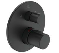 Ideal Standard CeraTherm - Grifo termostático empotrado T100 para 2 dispositivos, negro A5815XG