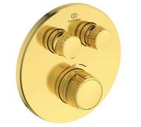 Ideal Standard CeraTherm Navigo - Grifo termostático empotrado para ducha para 2 dispositivos, Brushed Gold A7296A2