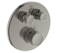 Ideal Standard CeraTherm Navigo - Grifo termostático empotrado para ducha para 2 dispositivos, Silver Storm A7296GN
