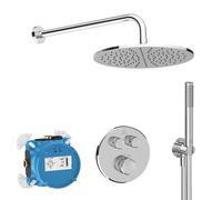 Ideal Standard - Ceratherm Navigo, Kit de ducha redondo, juego de 6 piezas de ducha, cromado