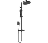 Ideal Standard Ceratherm T125+ - Sistema de ducha para ahorro de agua con chorros variables y protección contra quemaduras (CoolBody), altura ajustable, manguera de ducha de 1750 mm, color negro mate