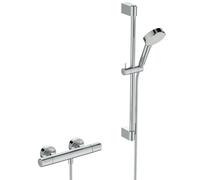 Ideal Standard Ceratherm T25 - Conjunto de ducha con termostato, 2 chorros, cromo A8528AA