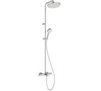 Ideal Standard Ceratherm T25 Sistema de ducha, Cabezal de ducha ahorrador de agua con patrones de rociado variables, protección contra quemaduras y función de termostato - Cromo (517.5x1498 mm)