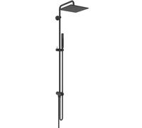 Ideal Standard Ceratwist T25 M Sistema de ducha, Para combinar con accesorios de montaje en superficie o codos de conexión a pared, ahorrando agua - Negro Mate (177x496x1119 mm)