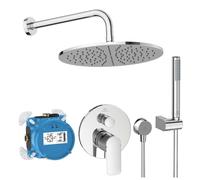 Ideal Standard Connect Air - Conjunto de ducha con grifo empotrado, con cuerpo de montaje, diámetro 30 cm, cromo A7574AA