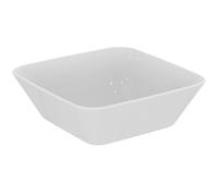 Ideal Standard Connect Air lavabo 400mm, cuadrado, sin agujero para grifo, sin rebosadero, E034701, Color: Blanco