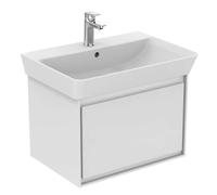 Ideal Standard Connect Air - Mueble bajo lavabo Cube 65 cm, 58x41x40 cm, blanco brillante/blanco mate E0847B2